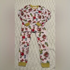 Cozy Kids Pajama Set with Cartoon Print - Pink and Yellow